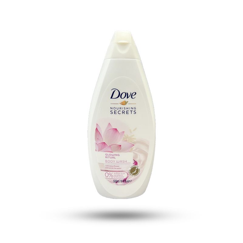 شامپو بدن داو درخشان کننده پوست با رایحه نیلوفر آبی حجم 500 میل