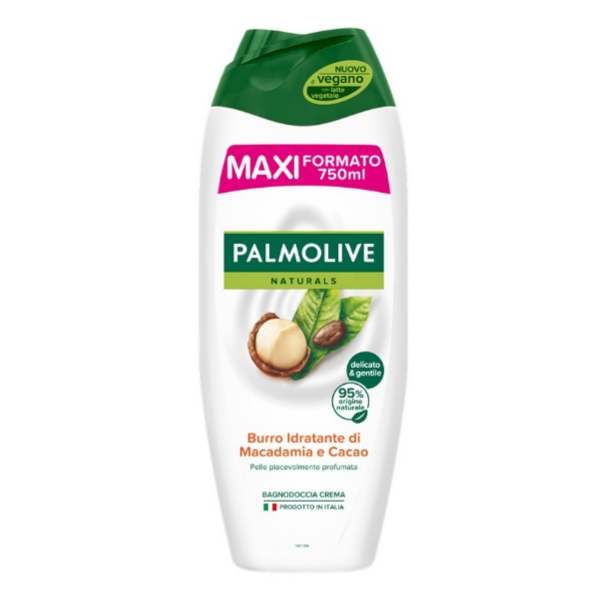 شامپو بدن کرمی آبرسان کره ماکادامیا و کاکائو پالمولیو حجم 750 میل اروپایی