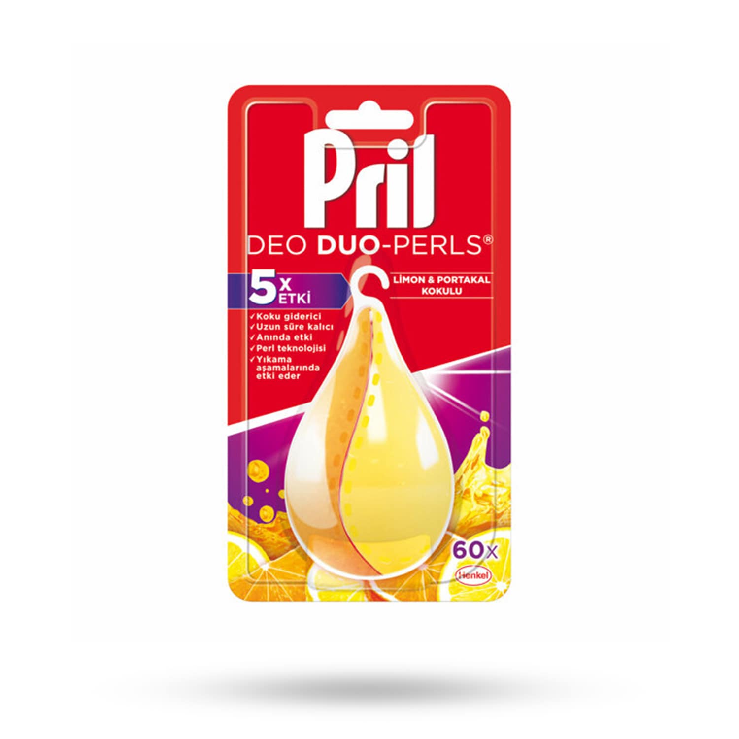 خوشبو کننده ماشین ظرفشویی پریل با رایحه لیمو و پرتقال