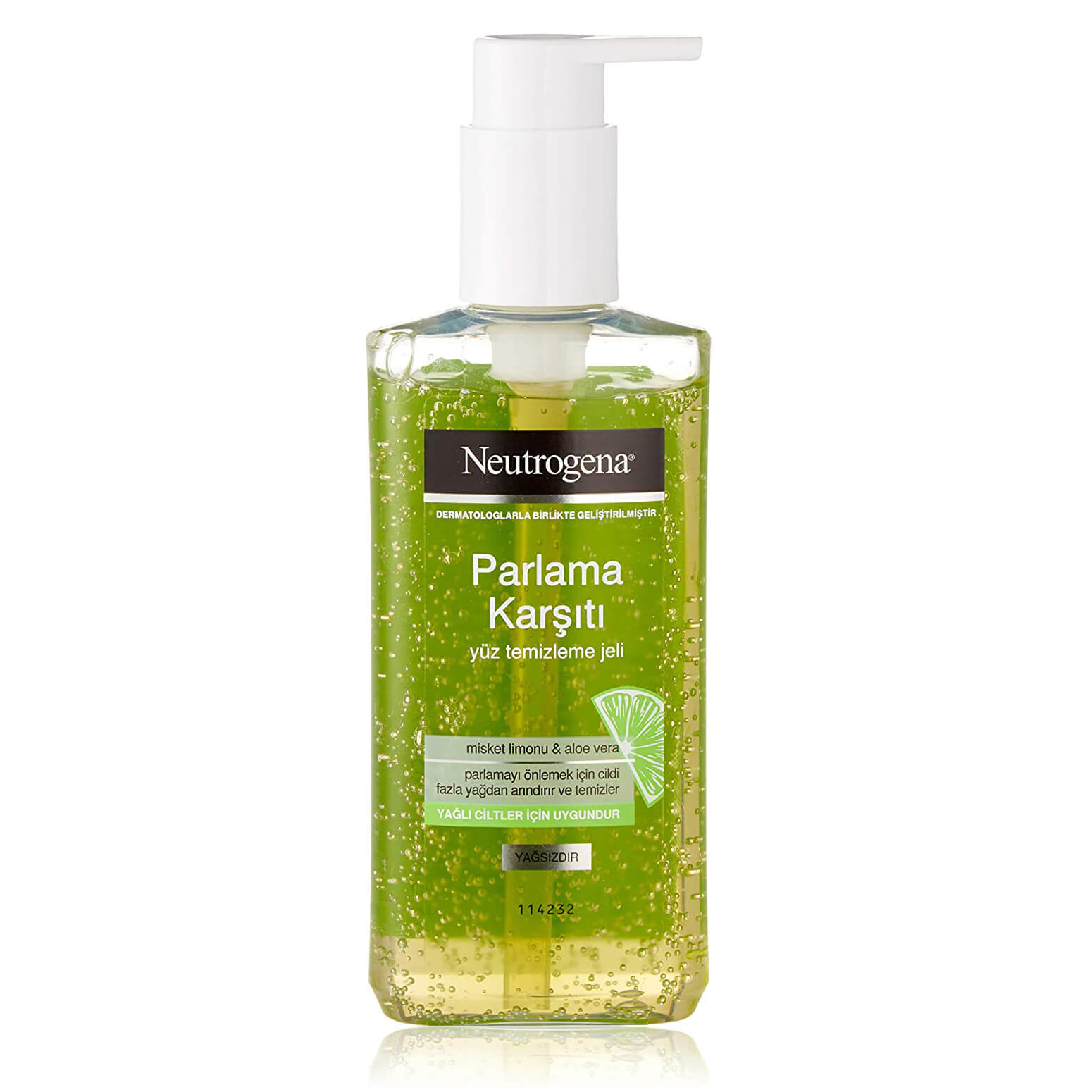 ژل-شستشوی-صورت-نیتروژینا-لیمویی200میل ژل شستشوی صورت لیمو و آلوئه ورا نوتروژینا 200 میل