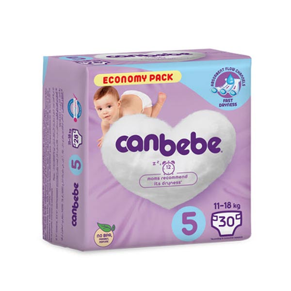پوشک جان به به سایز۵ (۳۰ عددی) canbebe