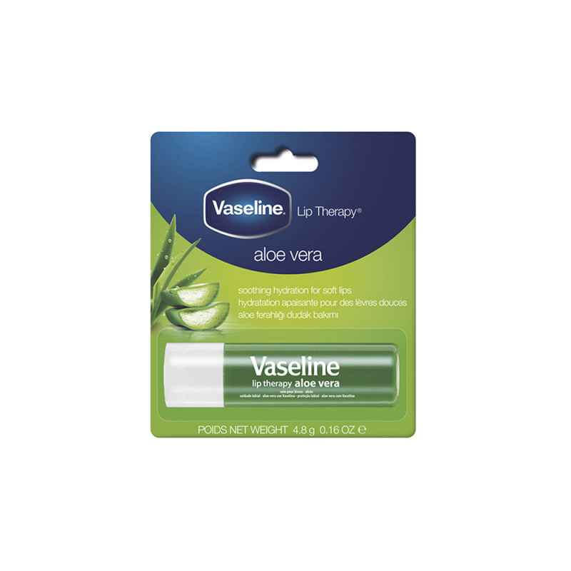 بالم لب وازلین Vaseline مدل Aloe Vera Lip Stick حاوی آلوئه ورا حجم 4.8 گرم