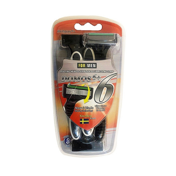 خودتراش مردانه 6 تیغه دوموس مدل +6 بسته 3 عددی
