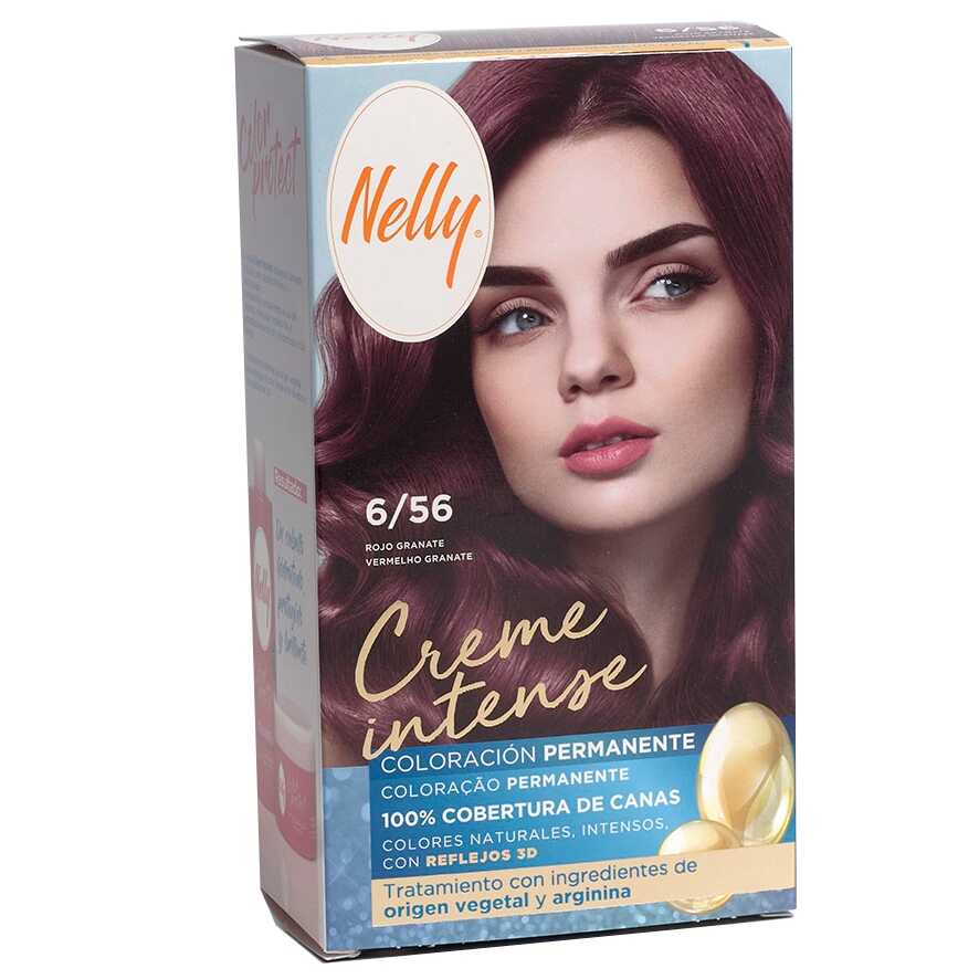 کیت رنگ مو نلی NELLY مدل Creme Intense ضد ریزش مو شماره 6/56
