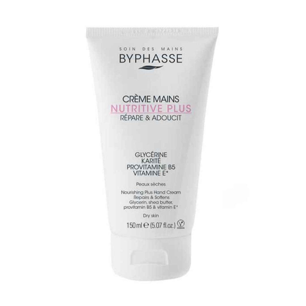 کرم دست بایفاس مدل nutritie plus ویتامینه و تغذیه کننده پوست خشک حجم 150 میل