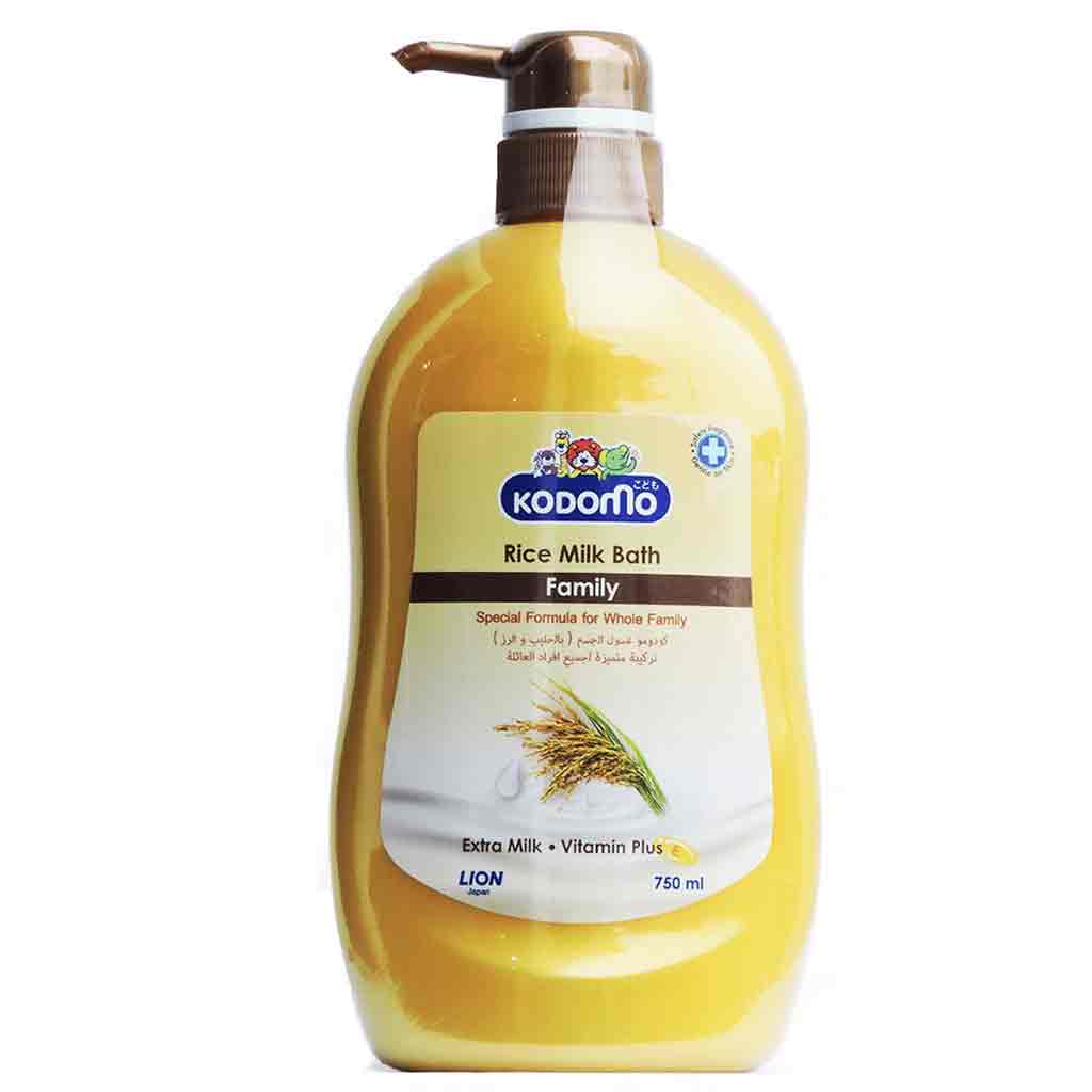 شامپو بدن کودک کودومو kodomo rice milk حاوی عصاره شیر و برنج 750 گرم