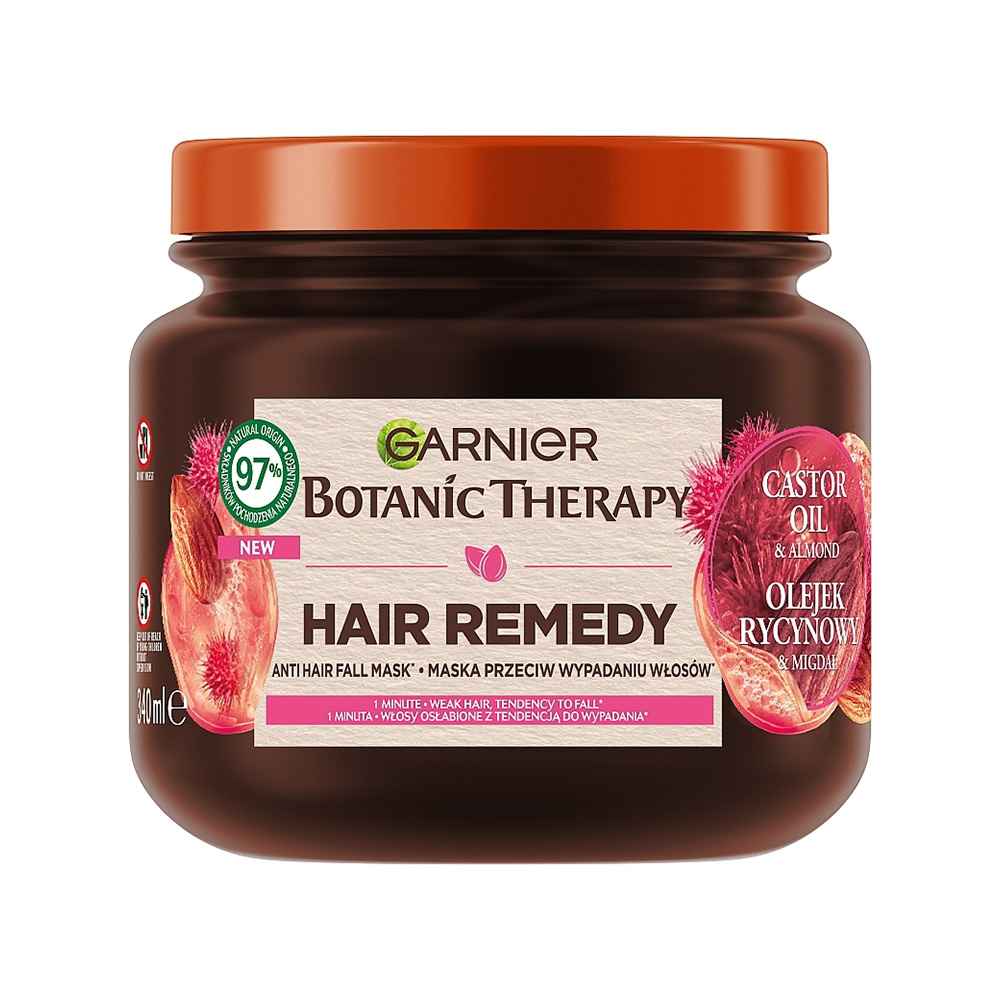 ماسک موی ضد ریزش گارنیر سری Botanic Therapy حاوی روغن بادام و کرچک حجم 340 میل